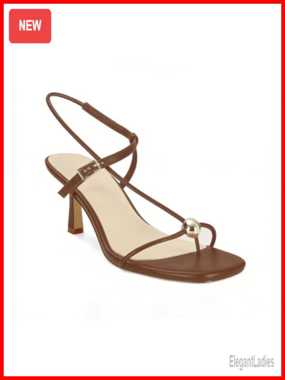 Strappy Kitten Heeled Sandals Square Open Toe Thong Flip Flop Slingback